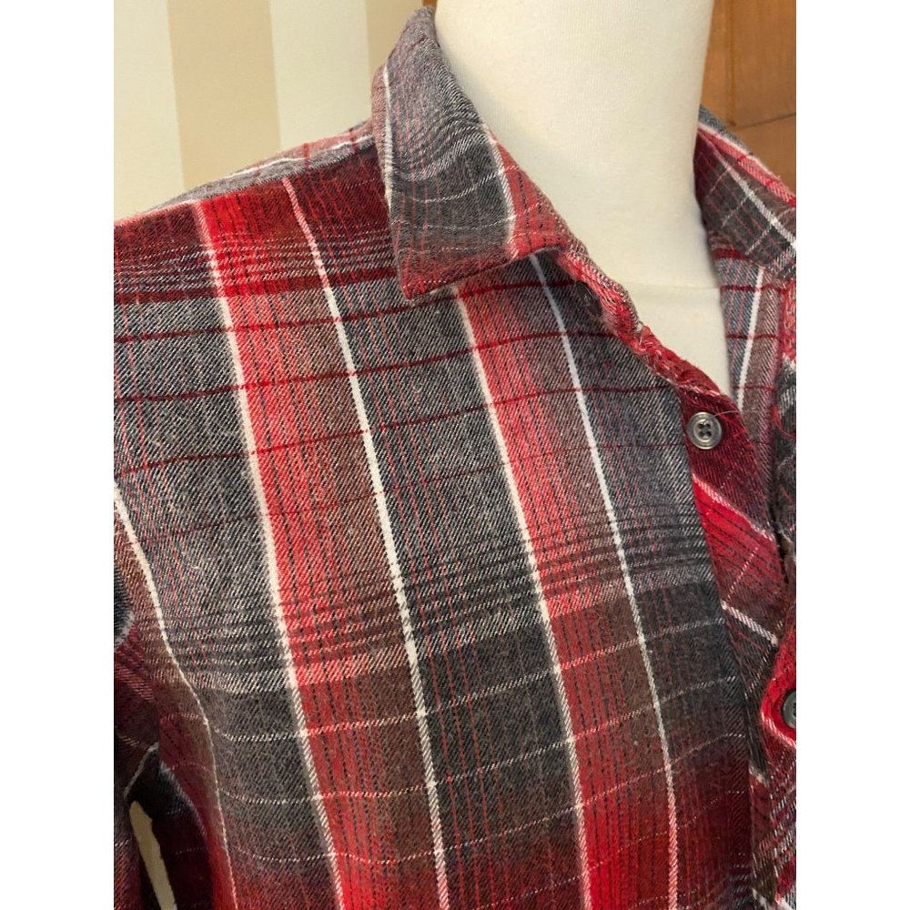 O'Neill Plaid Flannel Shirt Size L 90s Long Sleeve Grunge‎ Surf Skateboard Cali - Picture 4 of 16